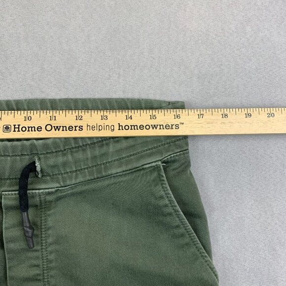 Zara Mens Pants Medium Green Moto Soft Denim Jogging Fit Tapered Outdoor Joggers - Picture 6 of 13